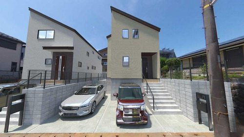 【横浜市旭区万騎が原142-2全2棟新築戸建て】★仲介手数料無料★（万騎が原小学校・万騎が原中学校）の外観パース