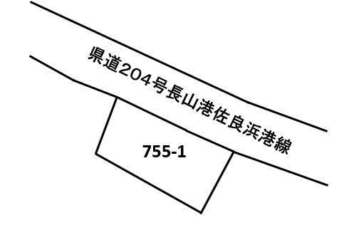 伊良部字伊良部755-1の土地図