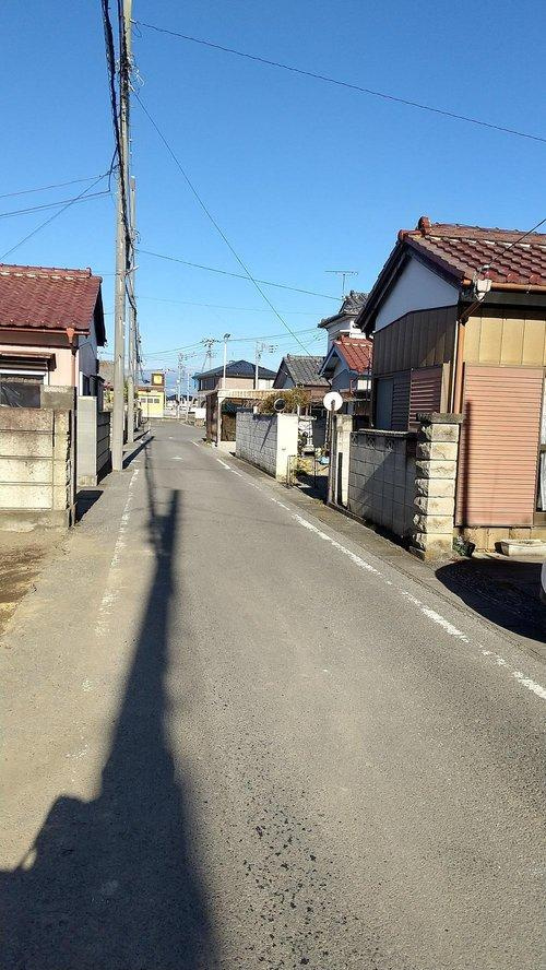 伊勢崎市除ヶ町売地の前面道路含む現地写真|現地（2023年12月）撮影