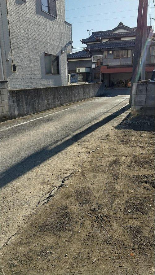 伊勢崎市除ヶ町売地の前面道路含む現地写真|現地（2023年12月）撮影