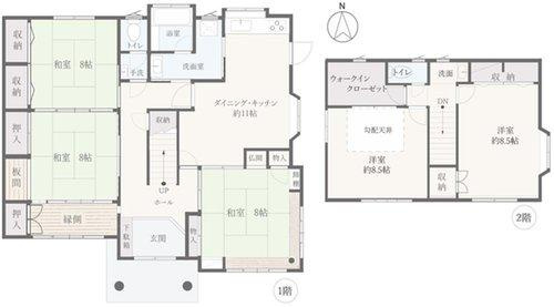 太田市新田中江田町戸建の間取り