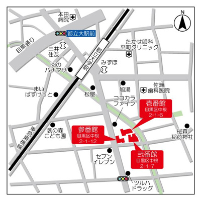 【地図】 | ボヌール都立大学壱番館