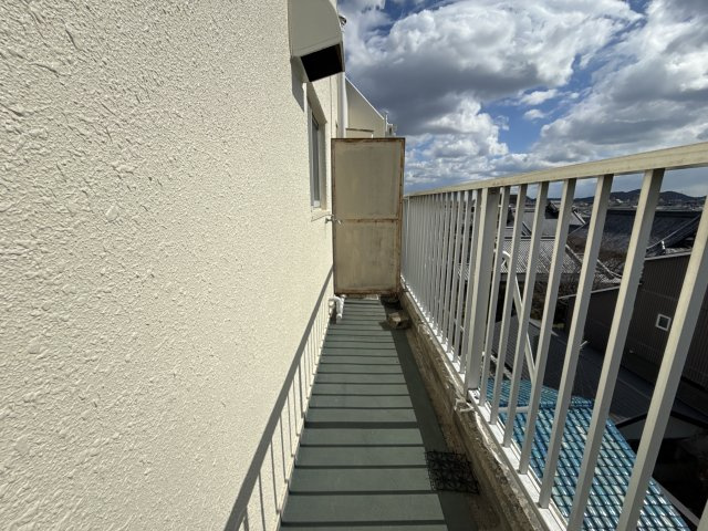 野里マンションのバルコニー