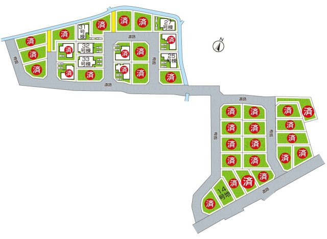 泉佐野市笠松　2期　未入居の区画図|全12区画