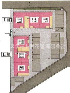 パークサイドクオーレⅠ|配置図
