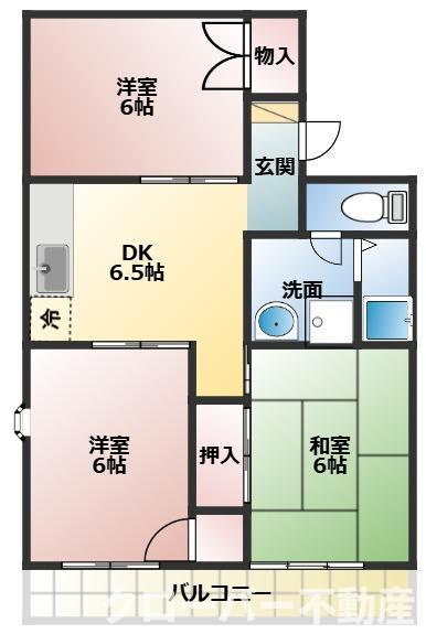 サンハイツ宮川Aの間取り