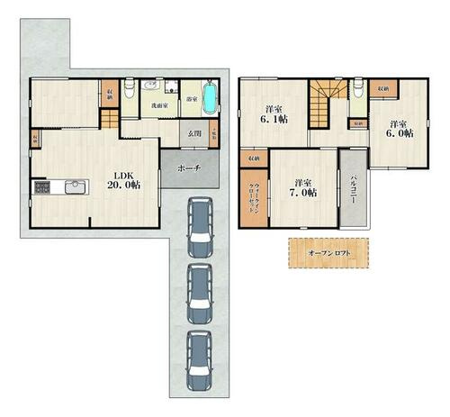 梶町4丁目　中古一戸建ての間取り|間取り図はいかがですか？ご希望を叶える間取りですか？リビングの広さは？水回りの位置は？カウンターキッチン？など色々な情報が集約されています。弊社ではリフォームなどのご相談も承っております。