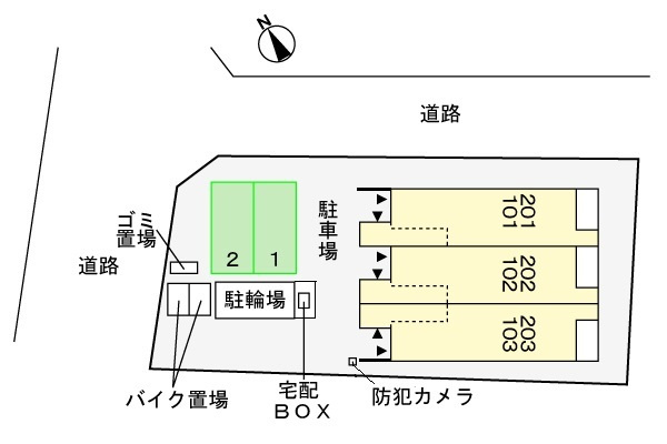 ミド・フルールの区画図