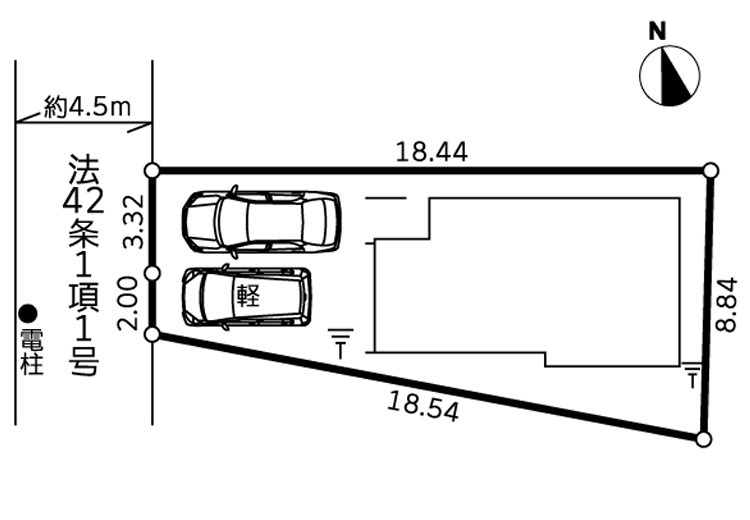 横浜市旭区白根6丁目 新築戸建て【仲介手数料無料】カースペース2台の区画図