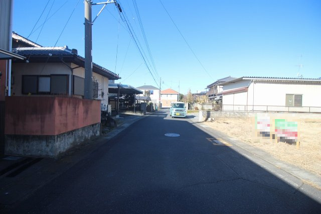 結城市新福寺1丁目　1期の前面道路含む現地写真|南側道路（2025年1月撮影）