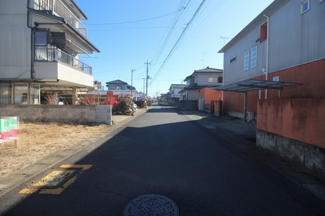 結城市新福寺1丁目　1期の前面道路含む現地写真|南側道路（2025年1月撮影）