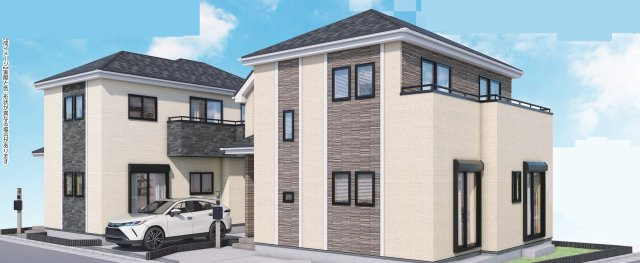 松戸市馬橋新築戸建【馬橋小学校：8分】の外観パース|完成予想図