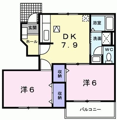 タウン樹Ｂ　　刈谷市の賃貸ならクラスホーム刈谷店の間取り