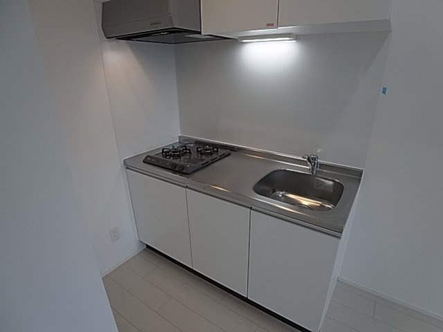 神戸市長田区西代通４丁目のアパートのキッチン|システムキッチン（ガス２口）