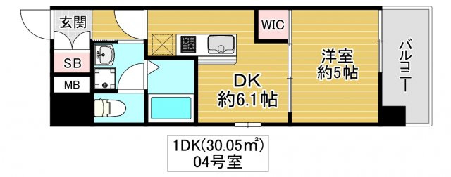 大阪市鶴見区茨田大宮４丁目の賃貸マンションの間取り