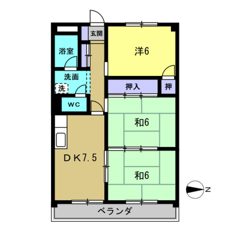 レジデンスひまわりの間取り