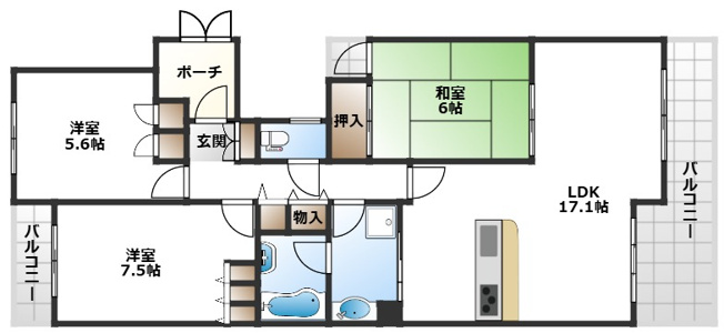 【間取り】 | グランドメゾン東豊中EAST2番館