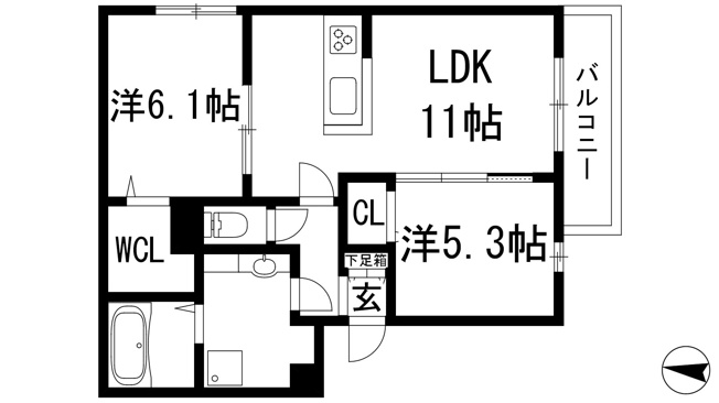 【間取り】 | D-room昆陽北