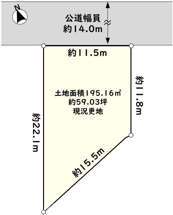 神戸市西区大津和一丁目土地【更地】の土地図
