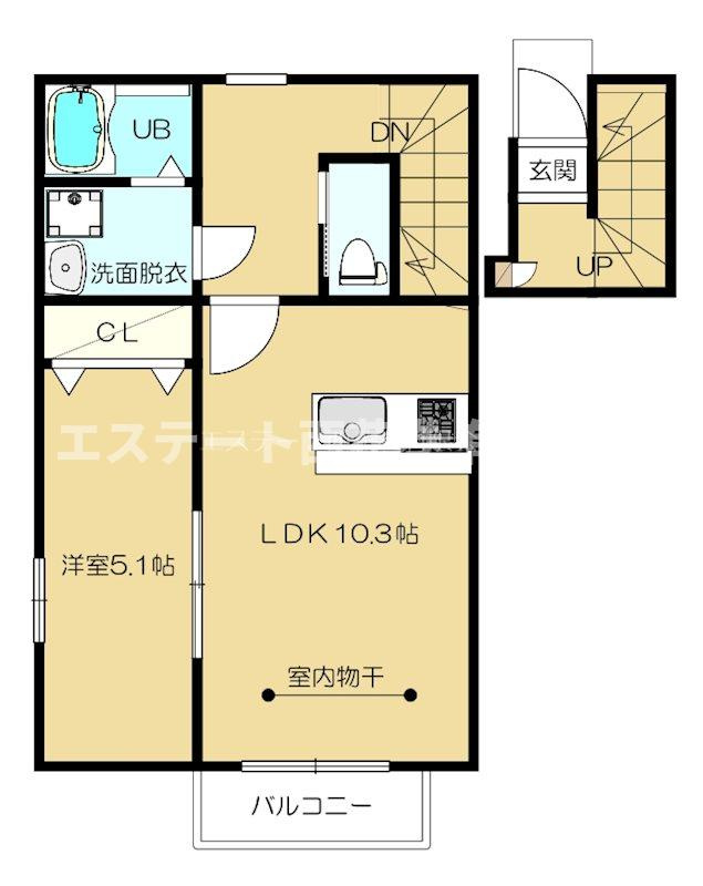 フルールポミエ　Bの間取り