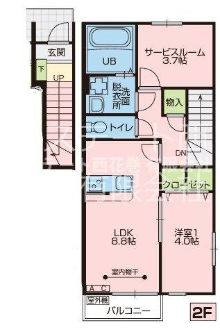 フルールポミエ　Ａの間取り