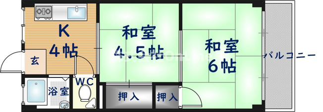 【間取り】 | 門野マンションB棟