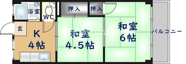 【間取り】 | 門野マンションB棟