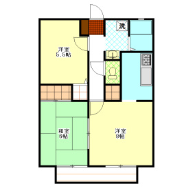 ハイツボヌールBの間取り
