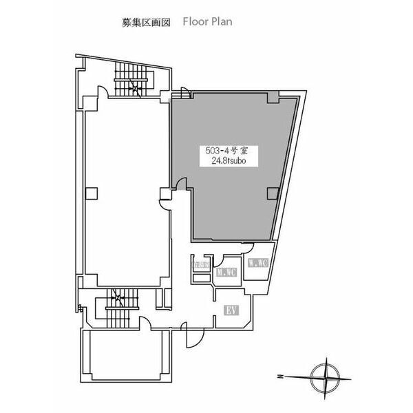 大阪市北区曾根崎新地２丁目の事務所の区画図