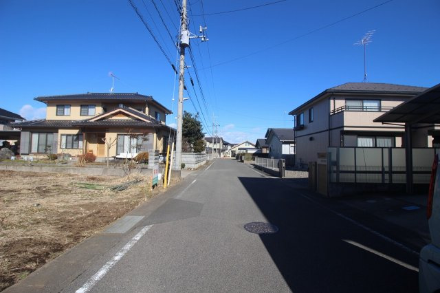 結城市結城の前面道路含む現地写真|東側道路（2025年1月撮影）