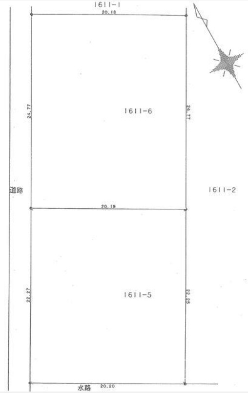 邑楽町篠塚売地の土地図