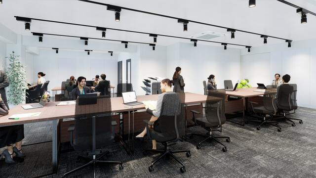 港区赤坂７丁目の事務所|執務スペース 