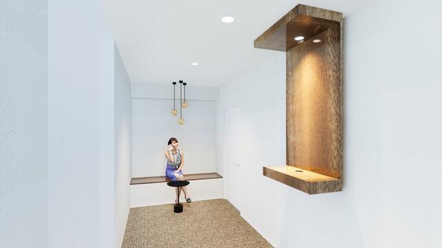 港区赤坂７丁目の事務所|フロア待合スペース 