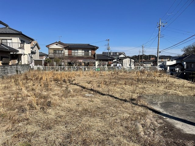 オレンジ　★北茨城市平潟町　大型住宅団地　浜道団地内★　売地　の展望|敷地南側から北方向への写真です。