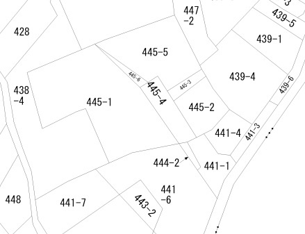 西谷貝116坪の土地図