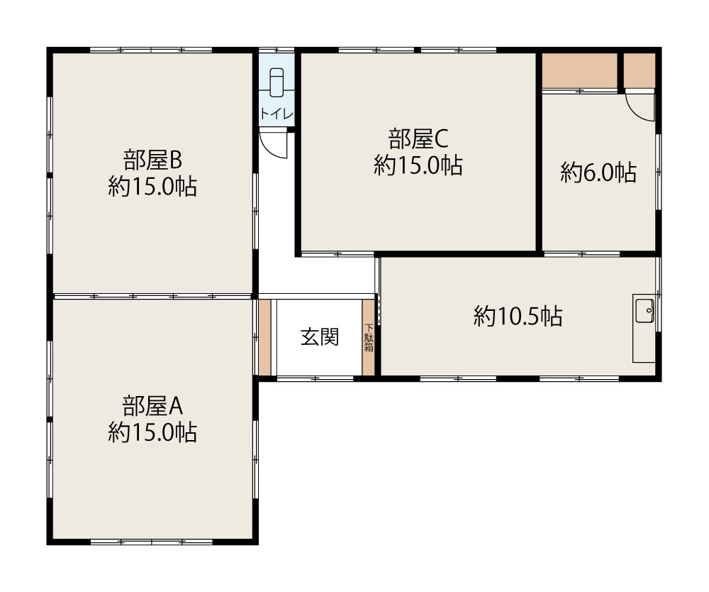 桜川市富士見台4丁目売事務所の間取り