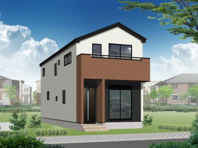 【仲介手数料無料】所沢市狭山ケ丘１期２号棟　所沢市の新築住宅なら西武ハウジングの外観パース
