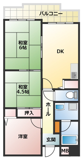 【間取り】 | バルカン富田林