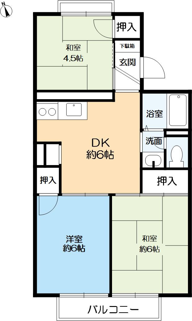 ハートランド逆瀬川の間取り