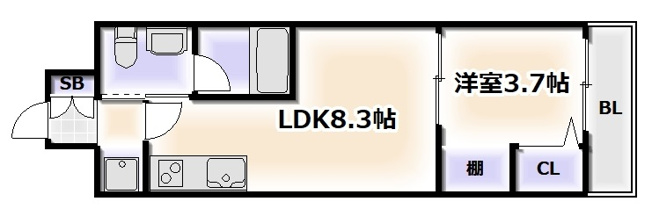 【間取り】 | アーバネックス難波WEST