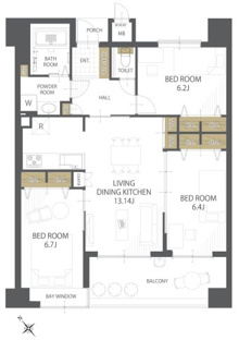 【間取り】サンパーク安部山公園 