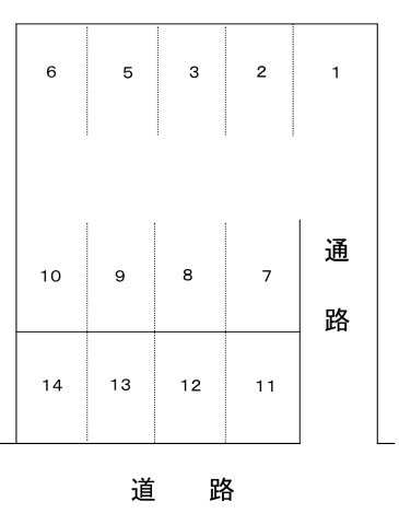 小根尾森ガレージの区画図