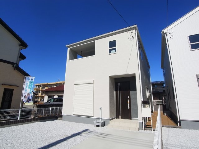 新築　高崎市上中居町第4　Livele Garden.S　3号棟の外観|現地写真　2025年2月完成しました！ご内覧等、お気軽にお問合せください♪　							
