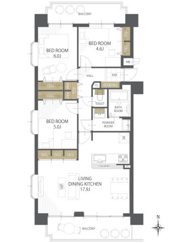 【間取り】ダイアパレス道後公園 
