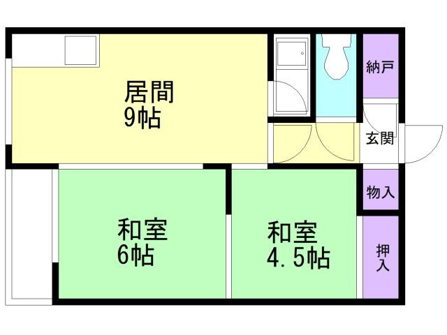 母恋マンション317号室の間取り