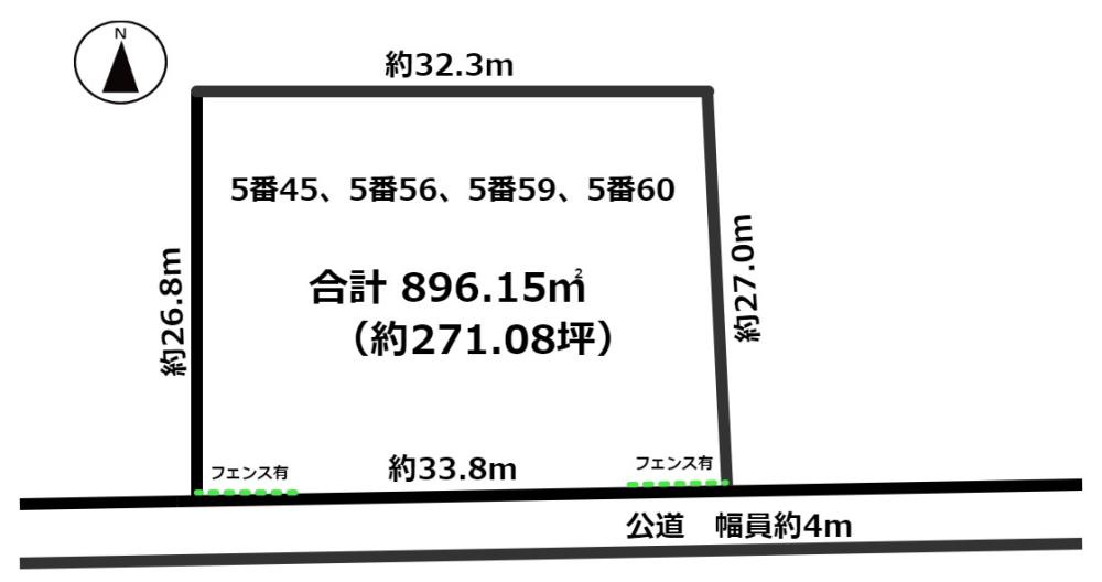 高浜市田戸町４丁目リース用地の区画図