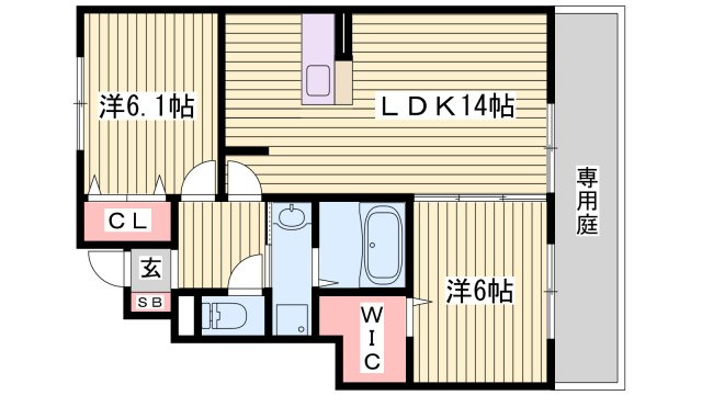 セントラルグレイスA棟の間取り