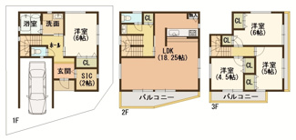 【間取り】 | ■■100万円値下げしました■令和3年建築の築浅戸建■角地 | ■令和3年建築（築後4年の築浅戸建）■北東角地・広々した4LDKです
■土地面積/約26.63坪 ■建物面積/約34.87坪