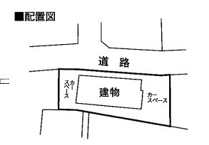 内装リフォーム済みの区画図|カースペース2台駐車可能