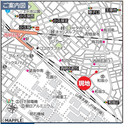 【地図】 | 明石市西明石町3丁目　新築戸建　仲介手数料無料！ | 明石市西明石町3　新築　仲介手数料無料！